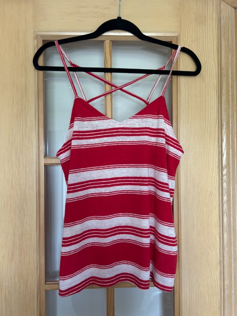 Universal Thread Red White Striped Strappy Tank Top Medium